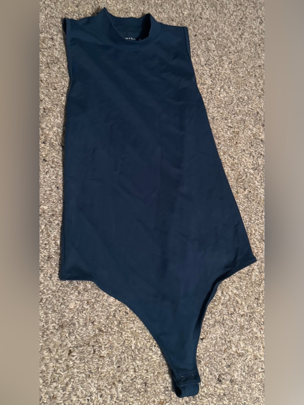 Abercrombie & Fitch Soft A&F Collection High Neck Teal Sleeveless Bodysuit